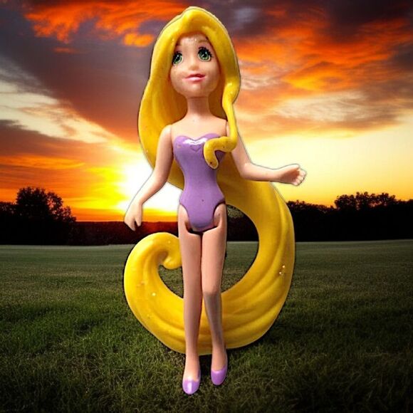 Magiclip Polly Pocket Tangled Rapunzel Doll Only Disney Princess Magic Clip Nude - Picture 16 of 16
